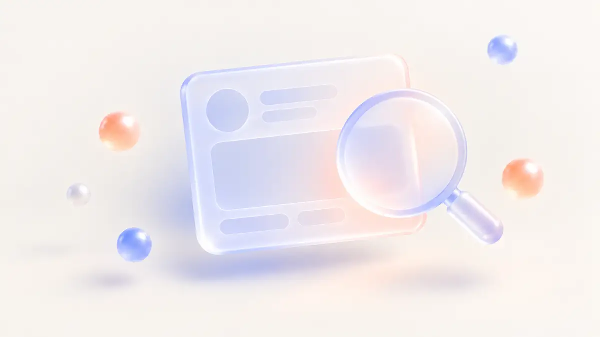 An abstract illustration of a speech bubble fading into soft fog between two glowing panels.