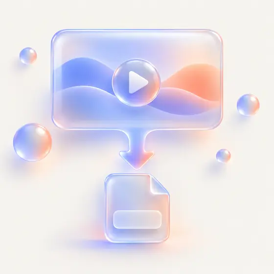 A video frame turning into a neat file icon